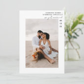 Invitation Annonce de fuite amoureuse sur une plage tropicale (Debout devant)