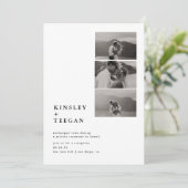 Invitation Annonce de fuite avec photos pour un mariage moder (Debout devant)