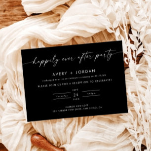 Invitation Annonce de fuite Fête de Mariage Heureux pour To