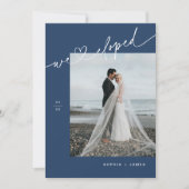 Invitation Annonce de fuite minimaliste de cœur de marine NEV (Devant)