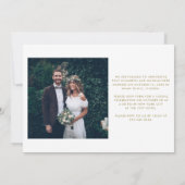 Invitation Annonce de fuite photo | Or Capriceux (Dos)