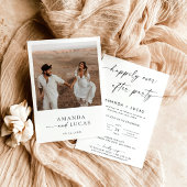 Invitation Annonce de fuite | Réception de mariage moderne