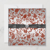 Invitation Annonce de graduation de la photo rouge et noire (Dos)