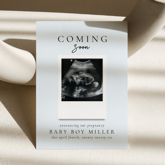 Invitation Annonce de grossesse Baby Blue à venir