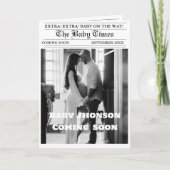 Invitation Annonce de grossesse dans un journal Baby Shower (Devant)