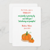 Invitation annonce de grossesse de la saison d'automne (Devant / Derrière)