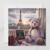 Invitation Annonce de grossesse de l'ourse parisienne (Devant)