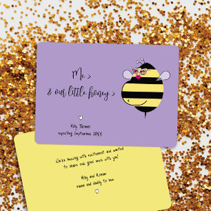 Invitation Annonce de grossesse de Maman Abeille avec Lunette