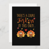 Invitation Annonce de grossesse jumeaux révélation bébé Thank (Devant / Derrière)