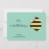 Invitation Annonce de grossesse Maman Abeille Sarcelle (Devant)