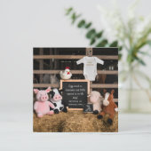 Invitation Annonce de grossesse numérique avec de mignons ani (Debout devant)