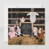 Invitation Annonce de grossesse numérique avec de mignons ani (Devant)