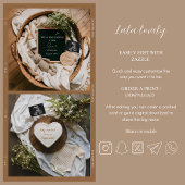 Invitation Annonce de grossesse numérique rustique modifiable