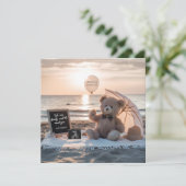 Invitation Annonce de grossesse numérique simple et charmante (Debout devant)