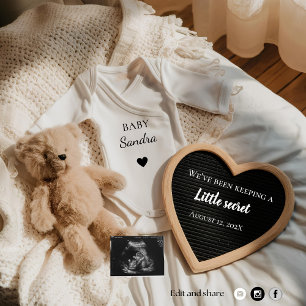Invitation Annonce de grossesse Ourson Mignon Minimaliste