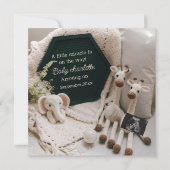 Invitation Annonce de grossesse simple et cosy dans des tons  (Devant)