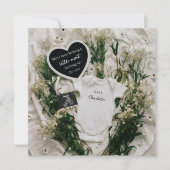 Invitation Annonce de grossesse sur le thème floral neutre (Devant)