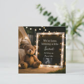 Invitation Annonce de grossesse Teddy Bear Cozy Night (Debout devant)