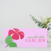 Invitation Annonce de "Hibiscus Save the Date" (Debout devant)