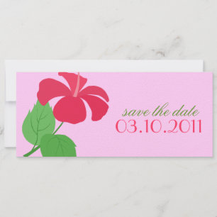 Invitation Annonce de "Hibiscus Save the Date"