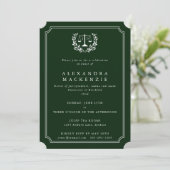 Invitation Annonce de JD Law Scales vert/blanc + Laurier (Debout devant)