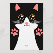 Invitation Annonce de l'arrivée de bébé chaton mignon (Dos)