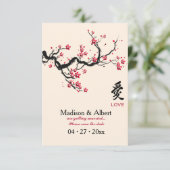 Invitation Annonce de Love Branch Save the Date (Debout devant)