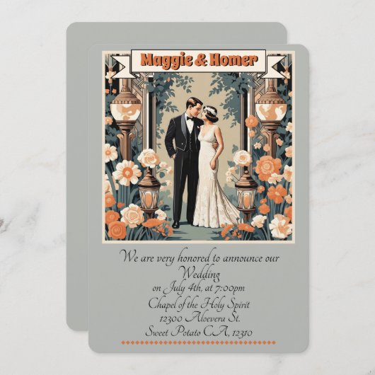 INVITATION " ANNONCE DE MARIAGE " (Devant / Derrière)