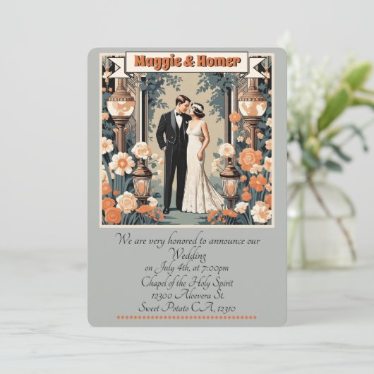 INVITATION " ANNONCE DE MARIAGE " (Debout devant)