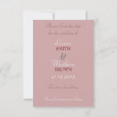 Invitation Annonce de mariage à conserver Dentelle Rose Rouge (Dos)