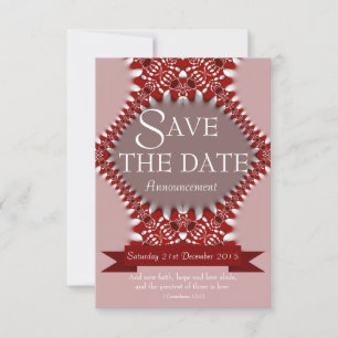 Invitation Annonce de mariage à la date de mariage en dentell