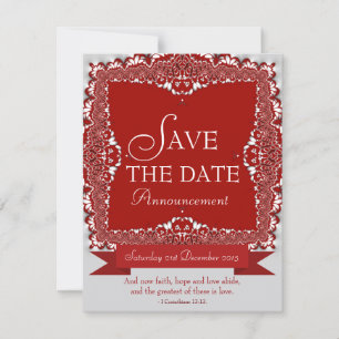 Invitation Annonce de mariage à la date de sauvegarde en dent