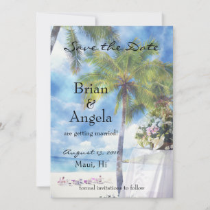 Invitation Annonce de mariage à la plage