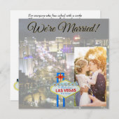 Invitation Annonce de mariage à Las Vegas (Devant / Derrière)