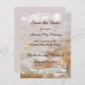 Invitation Annonce de mariage à thème de bouteille de plage à (Devant / Derrière)