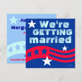 Invitation Annonce de mariage américaine Save The Date (Devant / Derrière)