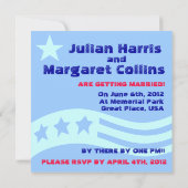 Invitation Annonce de mariage américaine Save The Date (Dos)