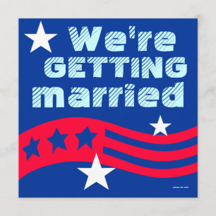 Invitation Annonce de mariage américaine Save The Date