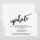 Invitation Annonce de mariage annulé mise à jour de l'écritur (Devant / Derrière)