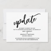 Invitation Annonce de mariage annulé mise à jour par écriture (Devant)