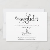 Invitation Annonce de Mariage Annulé par Script Élaboré (Devant)