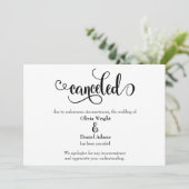 Invitation Annonce de Mariage Annulé par Script Élaboré (Debout devant)