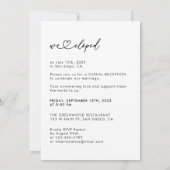 Invitation Annonce de mariage avec photo de fuite amoureux éc (Dos)