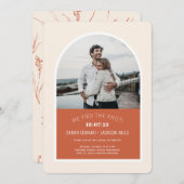 Invitation Annonce de mariage avec photo de fuite moderne sou (Devant / Derrière)