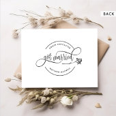 Invitation Annonce de mariage chic Nous nous sommes mariés /