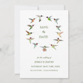 Invitation Annonce de mariage colibri Save the Date (Devant)