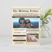 Invitation Annonce de mariage dans le journal pour sauver la  (Debout devant)