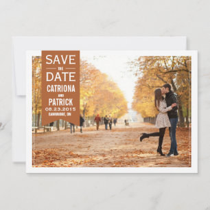 Invitation Annonce de mariage d'automne Save the Date