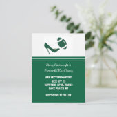 Invitation Annonce de mariage de football vert Save The Date (Debout devant)