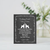 Invitation Annonce de mariage de Lévriers Afghans (Debout devant)